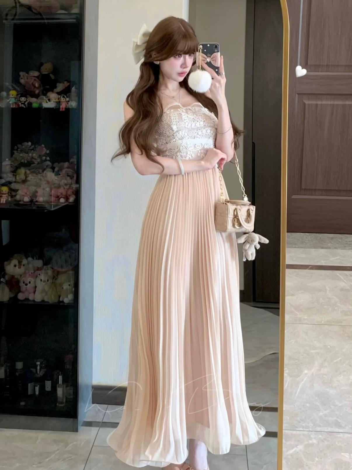 Ele Pure Desire Lace Trim ter Dr Waist Cinched Gentle Long Pleated Skirt Vaion Sle Women's Bodycon Dr
Ele Pure Desire Lace Trim ter Dr Waist Cinched Gentle Long Pleated Skirt Vaion Sle Women's Bodycon Dr