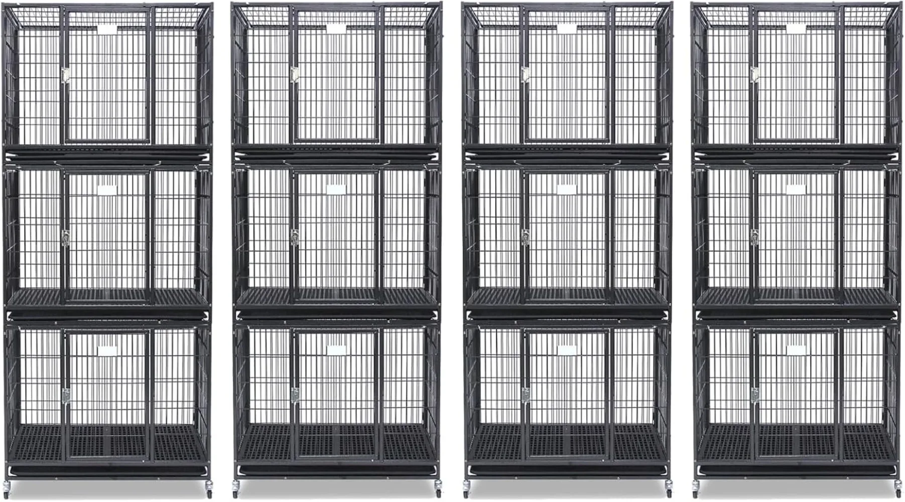 36 Inch Stackable Metal Heavy Duty Dog Crate Cage Medium Sized Dog with Top Access and Lockable Wheels, 2 Door Dog Kennel Indoor
36 Inch Stackable Metal Heavy Duty Dog Crate Cage Medium Sized Dog with Top Access and Lockable Wheels, 2 Door Dog Kennel Indoor
