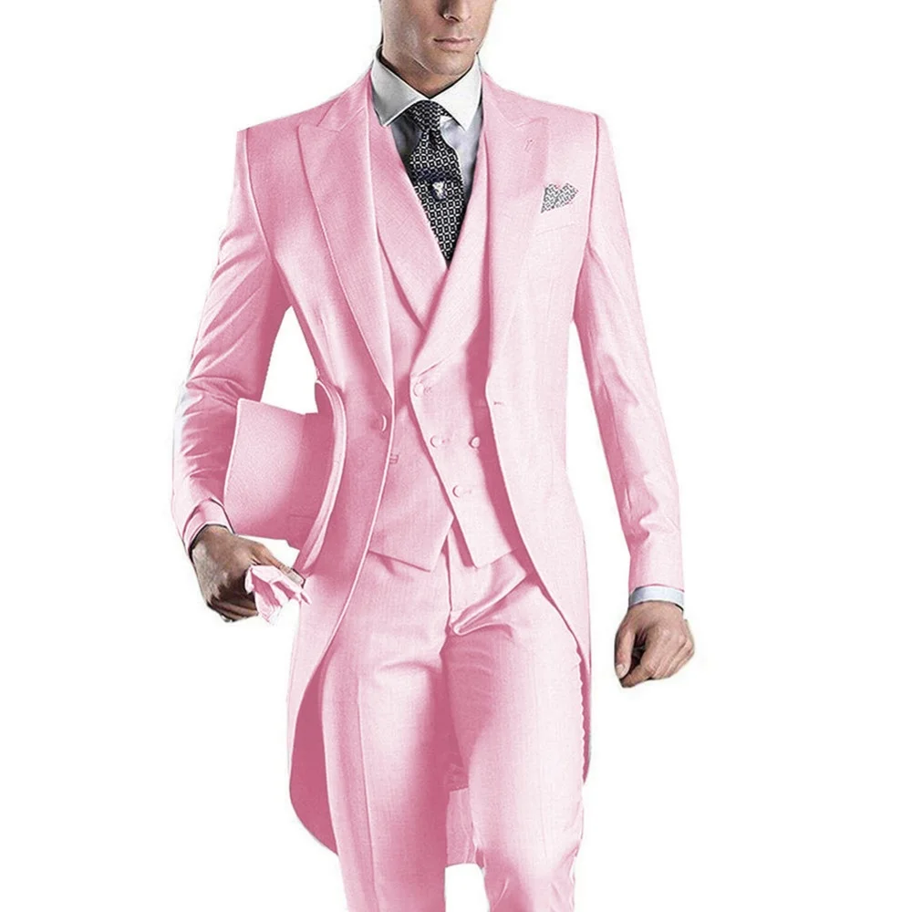 3-Piece Suit for Formal Occasions Men's Monochromatic Tuxedo Set Business Smoking Wedding Dress Blazer Jacket Vest Pants
3-Piece Suit for Formal Occasions Men's Monochromatic Tuxedo Set Business Smoking Wedding Dress Blazer Jacket Vest Pants