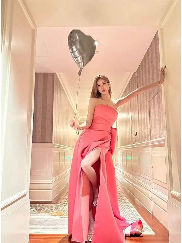 Pink Split Bra Dresses Sexy Open Back Tailed Waist Party Date Valentine's Day Birthday Small Gift Dress 2024
Pink Split Bra Dresses Sexy Open Back Tailed Waist Party Date Valentine's Day Birthday Small Gift Dress 2024