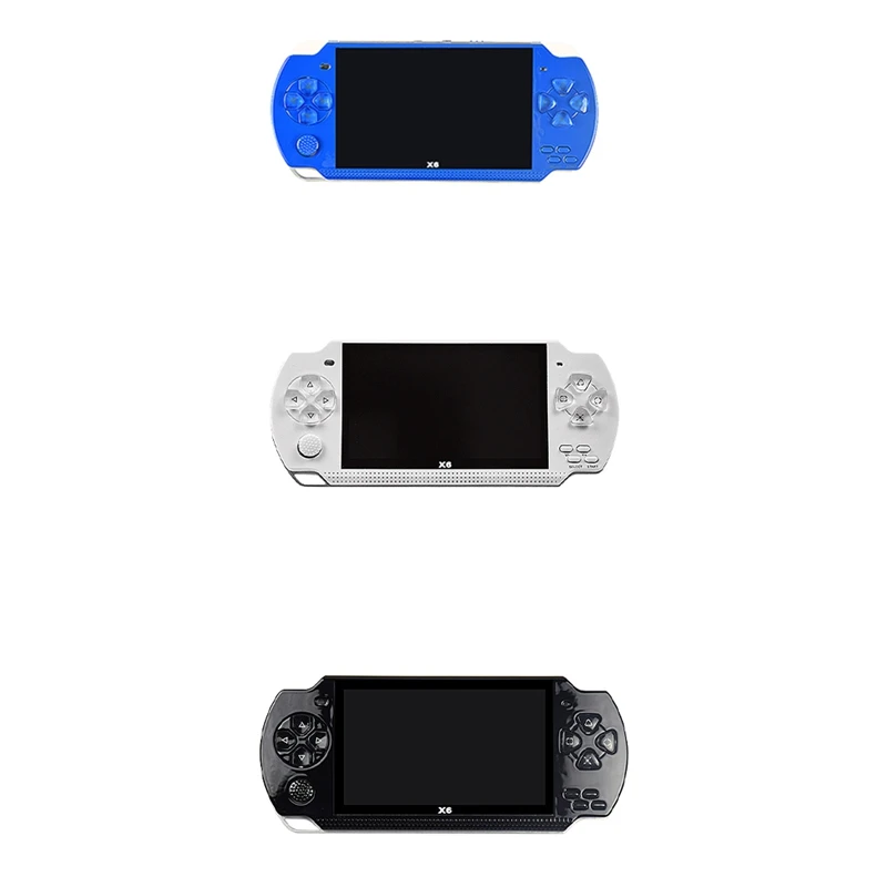 Портативная игровая консоль 2025 X6, 4,3-дюймовый экран, Mp4-плеер, Mp5-игровой плеер, 8 ГБ, поддержка игровой камеры Psp, видео электронная книга A
Портативная игровая консоль 2025 X6, 4,3-дюймовый экран, Mp4-плеер, Mp5-игровой плеер, 8 ГБ, поддержка игровой камеры Psp, видео электронная книга A