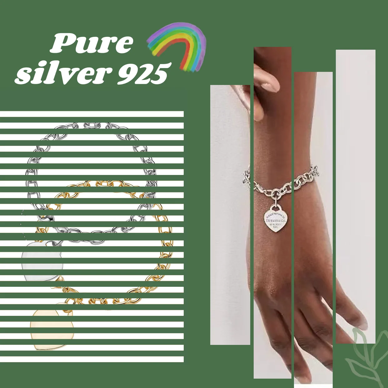 Exquisite, gentle and versatile heart-shaped sterling silver bracelet S925, the first choice for women's bracelet gifts
Exquisite, gentle and versatile heart-shaped sterling silver bracelet S925, the first choice for women's bracelet gifts