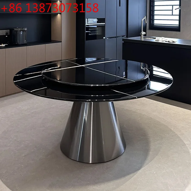 Lauren black gold natural luxury stone dining table and chairs round table combination modern simple small apartment dining marb
Lauren black gold natural luxury stone dining table and chairs round table combination modern simple small apartment dining marb