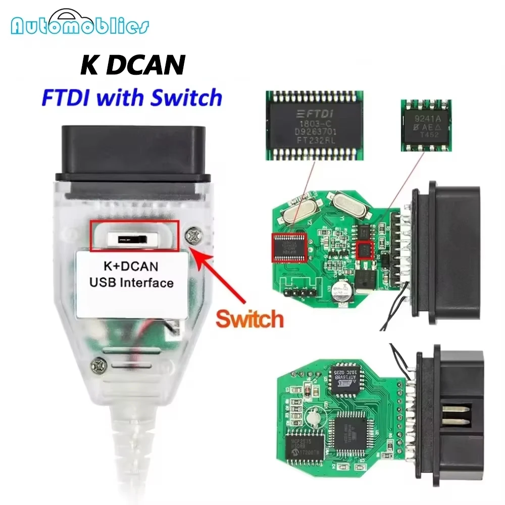 For K DCAN K+CAN With FT232RL Chip K CAN with Switch OBD 2 OBD2 Car Diagnostic Scanner Tool K line Cable Scanner
For K DCAN K+CAN With FT232RL Chip K CAN with Switch OBD 2 OBD2 Car Diagnostic Scanner Tool K line Cable Scanner