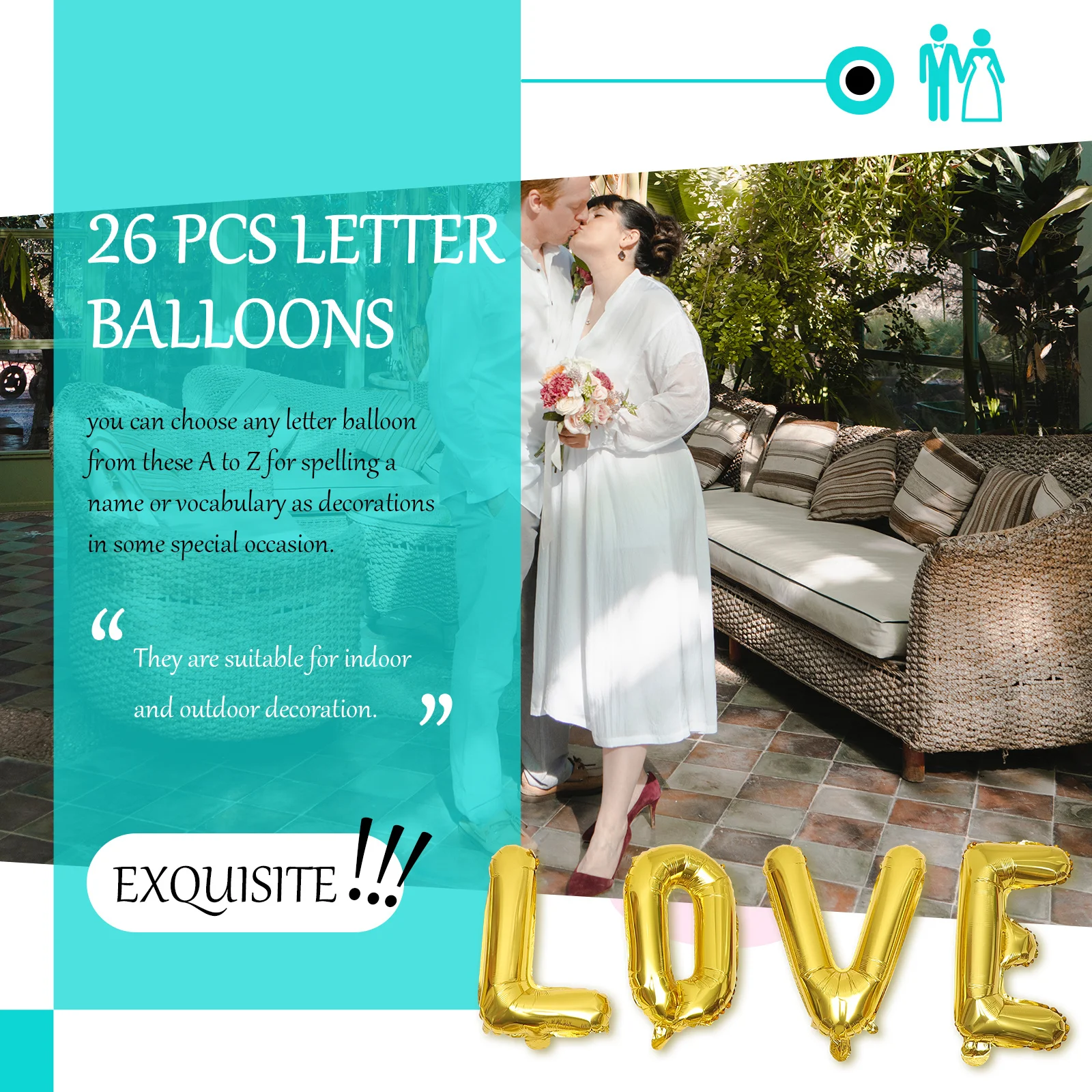 26pcs Alphabet Foil Balloons 16 Inch Letter Balloon Set Gold A-Z For Birthday Wedding Party Baby Shower Christmas Event Decor
26pcs Alphabet Foil Balloons 16 Inch Letter Balloon Set Gold A-Z For Birthday Wedding Party Baby Shower Christmas Event Decor