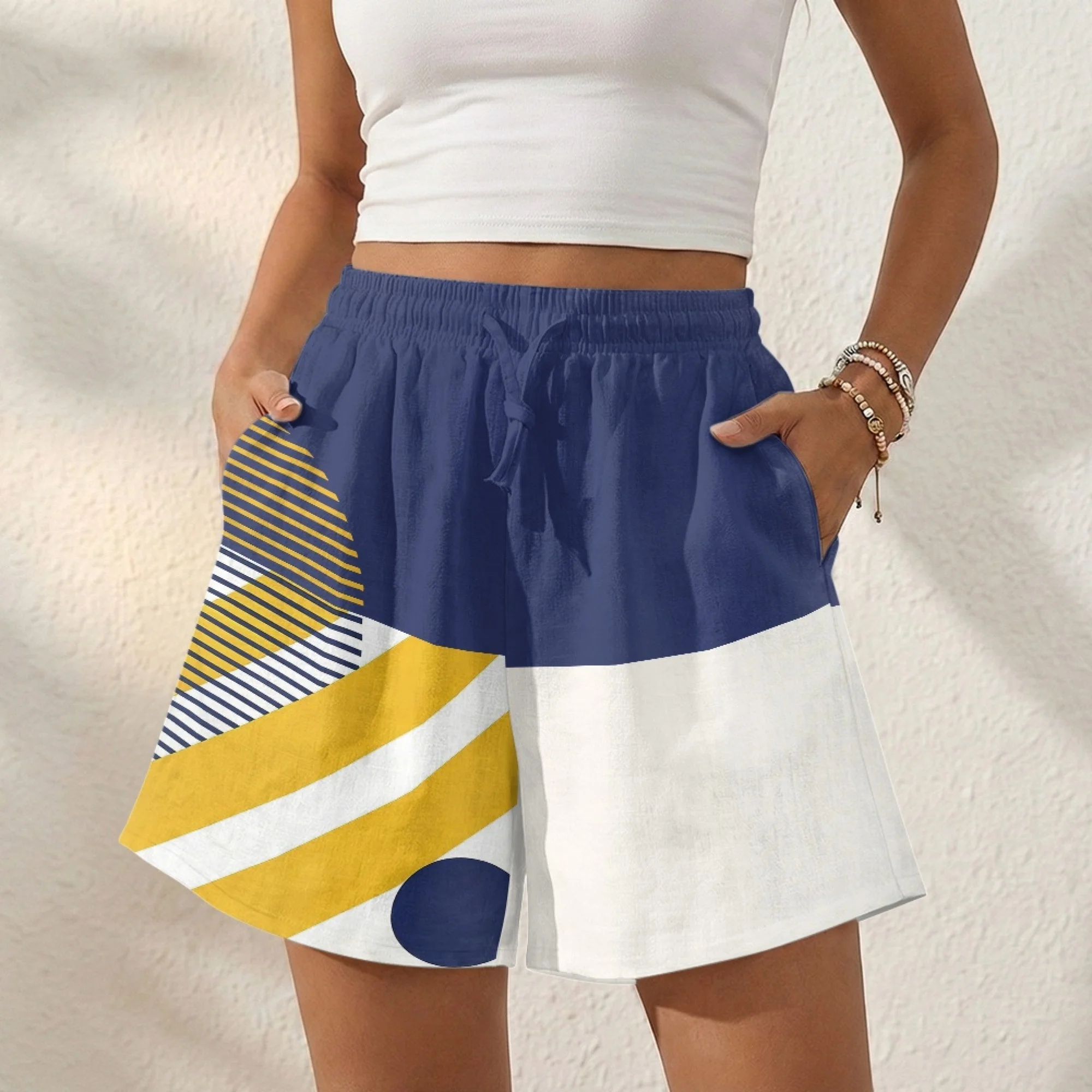Women's Casual Linen Shorts Artistic Geometry Women Summer Shorts Comfortable Comfy Loose Linen Shorts for Women S-2XL
Women's Casual Linen Shorts Artistic Geometry Women Summer Shorts Comfortable Comfy Loose Linen Shorts for Women S-2XL