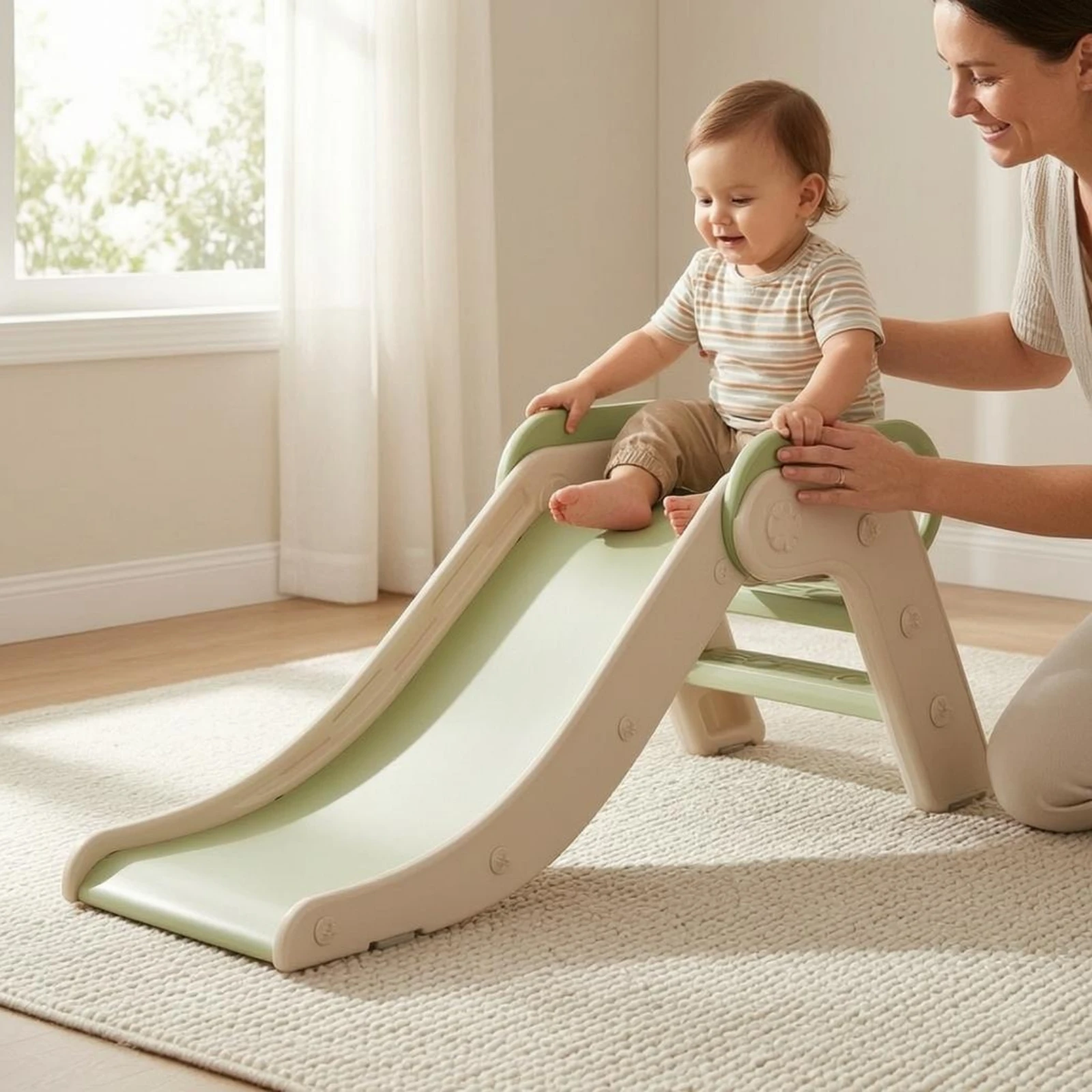 Foldable Indoor Slide Raised Side Rails Children's Home Slide Built-in Handholds Easy Fold
Foldable Indoor Slide Raised Side Rails Children's Home Slide Built-in Handholds Easy Fold