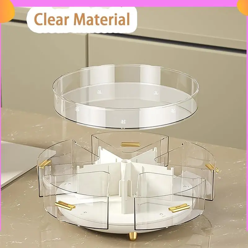 A23P Double Storage Box Countertop,Bathroom Organizers And Storage,Rotates 360 Degrees With 5 Divider
A23P Double Storage Box Countertop,Bathroom Organizers And Storage,Rotates 360 Degrees With 5 Divider