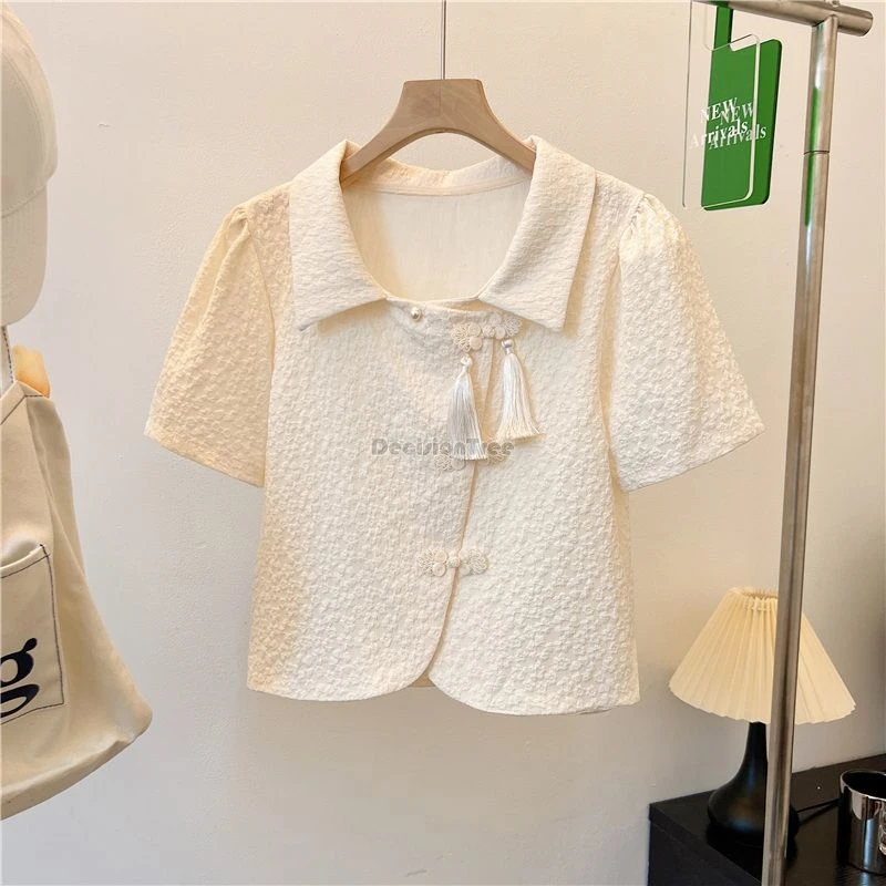2026 chinese national style jacquard new fashion short-sleeved cheongsam buton tassel shirt retro summer women tang suit blouse
2026 chinese national style jacquard new fashion short-sleeved cheongsam buton tassel shirt retro summer women tang suit blouse