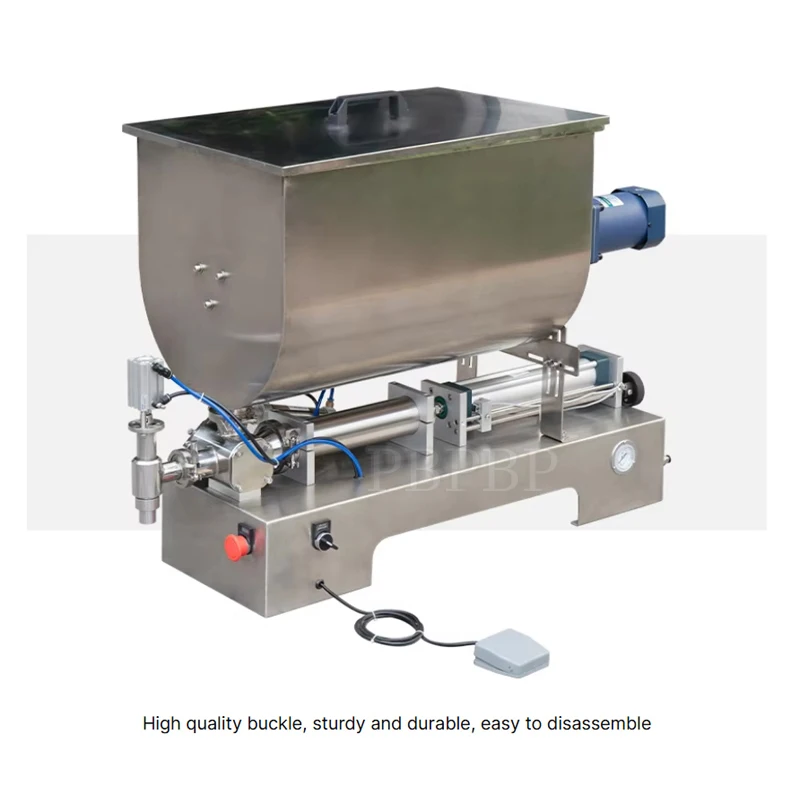 PBOBP Semi-Automatic Large Hopper Cosmetics Beef Sauce Chili Filling Machine U Type Heating Mixer Pneumatic For Beverage
PBOBP Semi-Automatic Large Hopper Cosmetics Beef Sauce Chili Filling Machine U Type Heating Mixer Pneumatic For Beverage