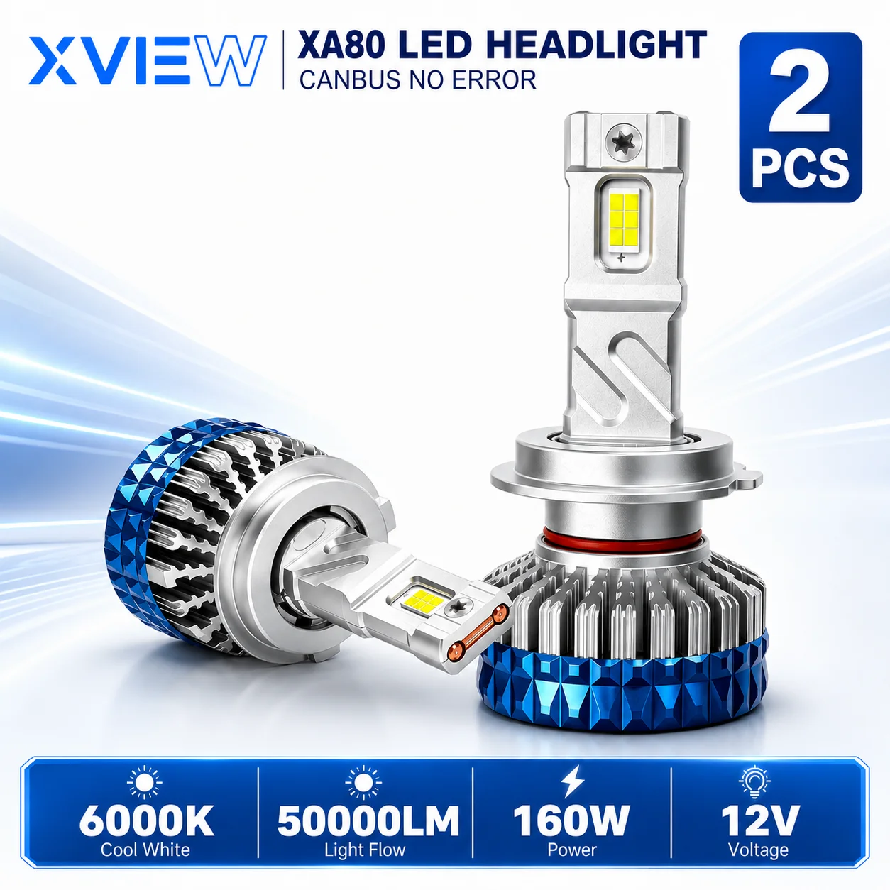 Xview 160W 50000LM H4 H7 H11 9005 9006 LED Headlight Bulbs Canbus Error Free 12V 24V CSP Chip Car Truck Headlamp Kit
Xview 160W 50000LM H4 H7 H11 9005 9006 LED Headlight Bulbs Canbus Error Free 12V 24V CSP Chip Car Truck Headlamp Kit