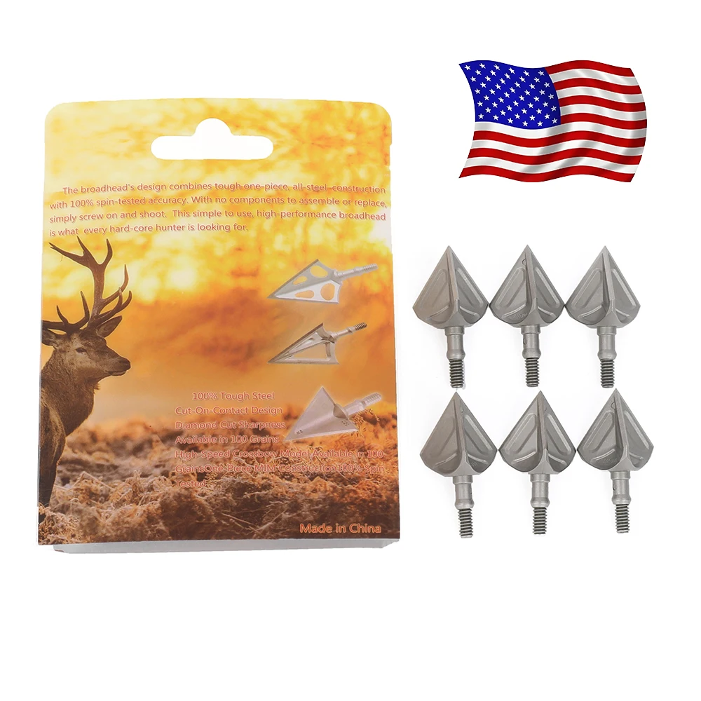 Arrowhead Broadheads 12pcs 100 Grain Stainless Steel Screw-in Tips for All Arrow Shafts Hunting Target Shooting Practice
Arrowhead Broadheads 12pcs 100 Grain Stainless Steel Screw-in Tips for All Arrow Shafts Hunting Target Shooting Practice