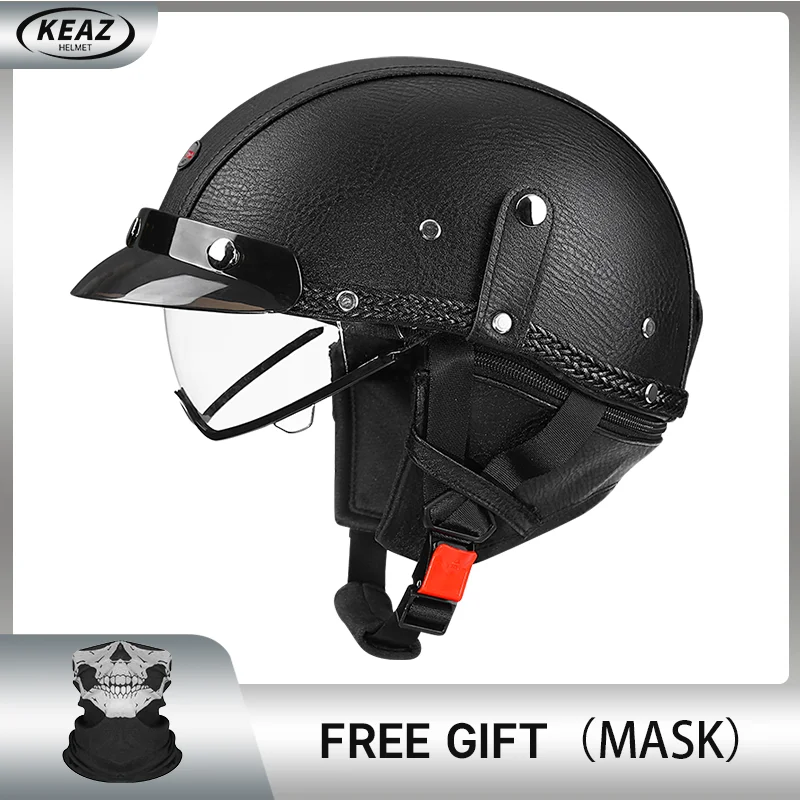 DOT Certified General Purpose Half Helmets Vintage Motorcycle Electric Bike Helmet for Pedal Riders All Seasons
DOT Certified General Purpose Half Helmets Vintage Motorcycle Electric Bike Helmet for Pedal Riders All Seasons
