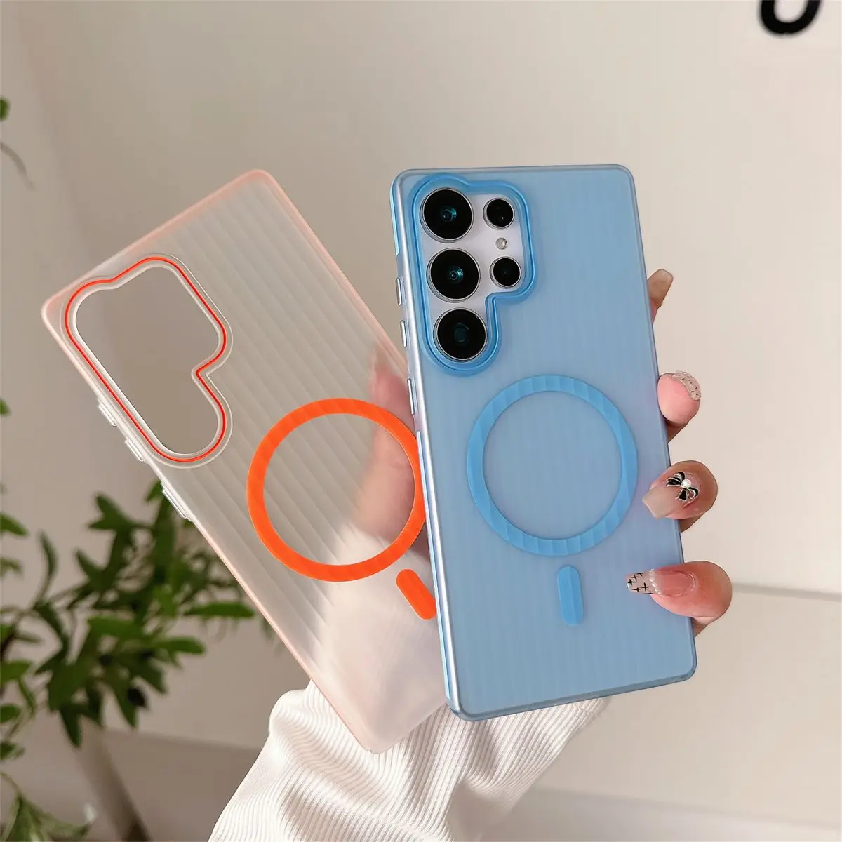 Matte Frosted Corrugated Case for Samsung S24 Ultra S25 Plus S23 Plus, Soft-Touch Magnetic Phone Cover with Ring, Shockproof
Matte Frosted Corrugated Case for Samsung S24 Ultra S25 Plus S23 Plus, Soft-Touch Magnetic Phone Cover with Ring, Shockproof