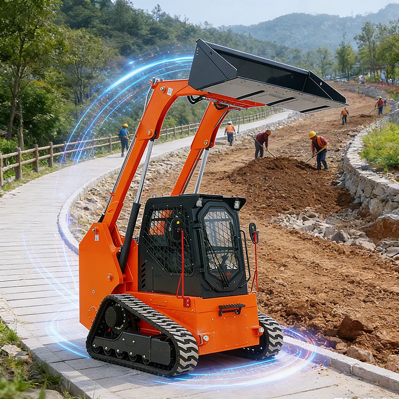 Customized Mini Skid Steer Loader with Snow Blower Sweeper Bucket Forks Track Skid Loader for Winter Snow Cleaning Landscaping
Customized Mini Skid Steer Loader with Snow Blower Sweeper Bucket Forks Track Skid Loader for Winter Snow Cleaning Landscaping