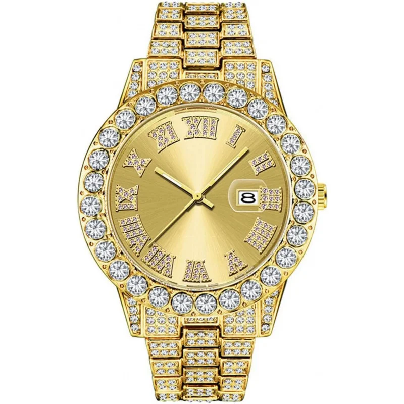 Glamorous Men's Fashion Quartz Analog Watch Adorned with Shimmering Diamond - like Crystal Rhinestones
Glamorous Men's Fashion Quartz Analog Watch Adorned with Shimmering Diamond - like Crystal Rhinestones