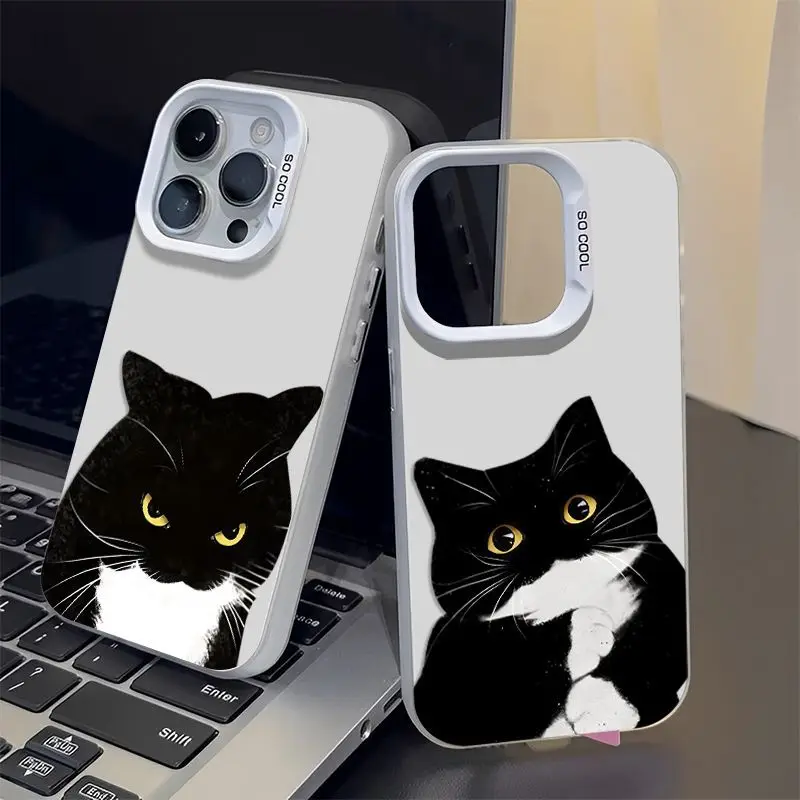 Cute black cat design phone case for iPhone 16 15 14 13 12 11 Pro/ Max/Plus shock-proof rear cover anti-fingerprint
Cute black cat design phone case for iPhone 16 15 14 13 12 11 Pro/ Max/Plus shock-proof rear cover anti-fingerprint
