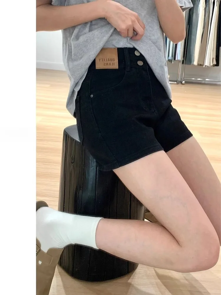 High Waist A-Line Skinny Jeans Shorts Women's Lightweight Stretchy Slimming Tight Black Denim Hot Pants Casual Washed Wide Leg
High Waist A-Line Skinny Jeans Shorts Women's Lightweight Stretchy Slimming Tight Black Denim Hot Pants Casual Washed Wide Leg
