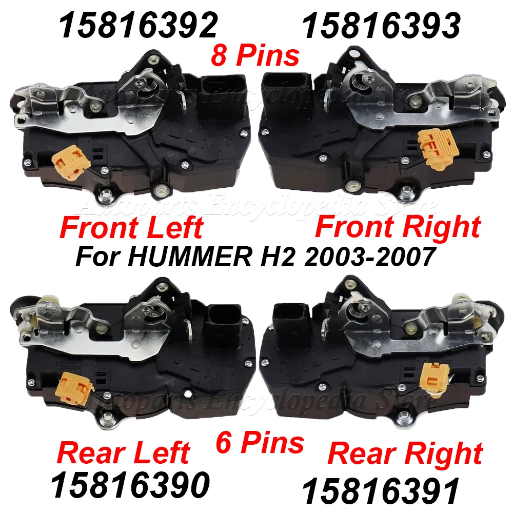 For HUMMER H2 2003-2007 Left Right And Front Rear 15816390 Auto Accessories 15816392 15816393 Car Door Lock Actuators 15816391
For HUMMER H2 2003-2007 Left Right And Front Rear 15816390 Auto Accessories 15816392 15816393 Car Door Lock Actuators 15816391