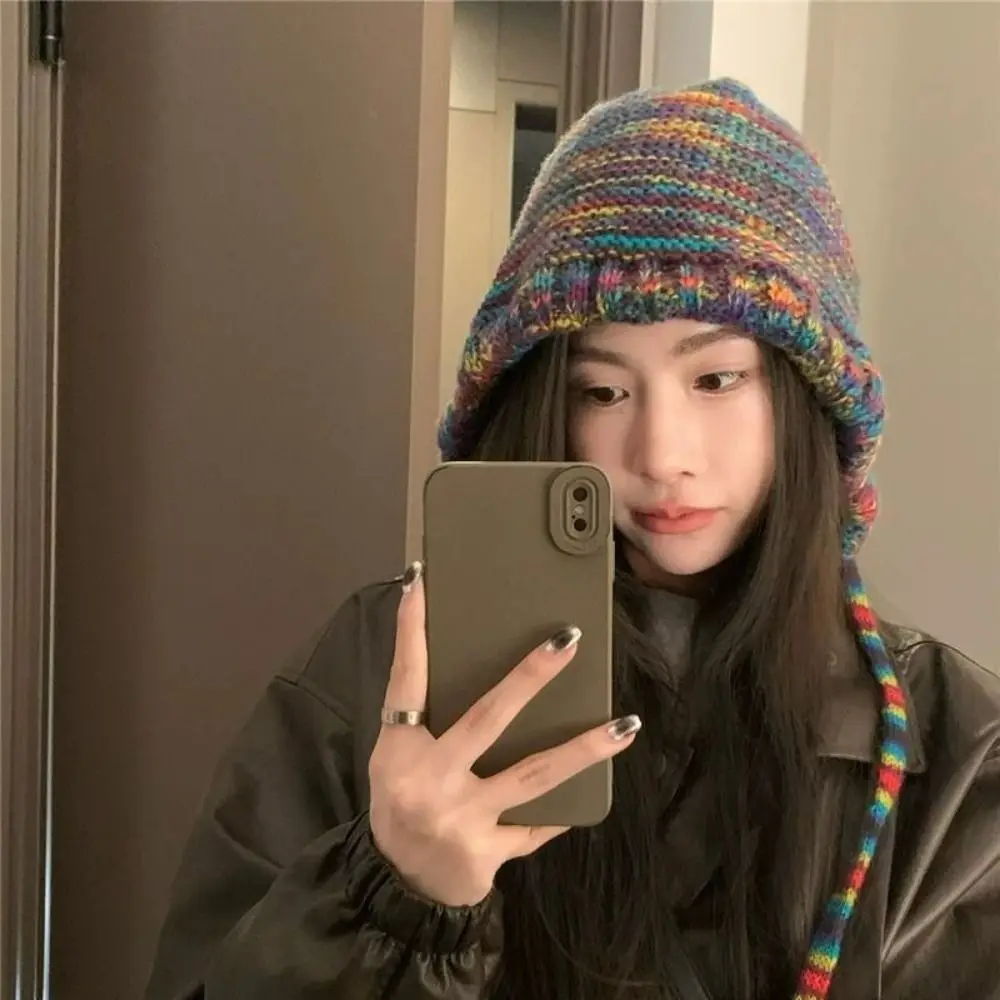 New Fashion Rainbow Knitted Hat Colorful Winter Warm Beanie Hat Women Snow Ski Earflap Caps Gradient Woolen Cap
New Fashion Rainbow Knitted Hat Colorful Winter Warm Beanie Hat Women Snow Ski Earflap Caps Gradient Woolen Cap