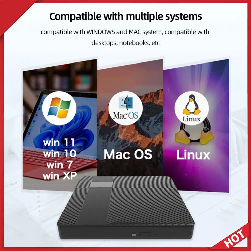 DVD RW CD Writer Drive USB 3.0 & Type-C Drive Burner Recorder for /Linux Windows 7/8/10/11 Laptop PC
DVD RW CD Writer Drive USB 3.0 & Type-C Drive Burner Recorder for /Linux Windows 7/8/10/11 Laptop PC