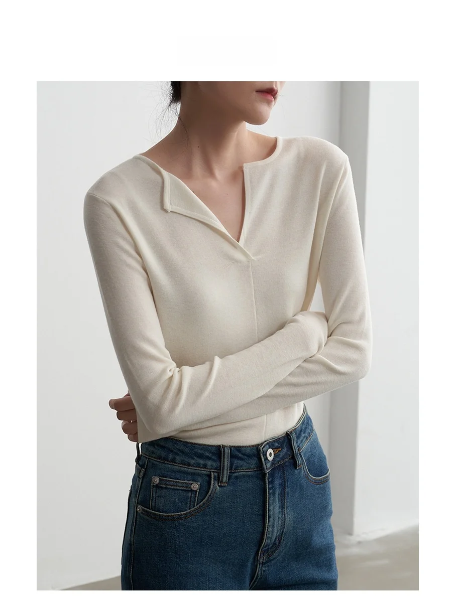 LIMONN Commuter Elegance Soft Wool Long Sve Knitted Sweater Women's New 2025 V-ne Base Layer Top Pure Color Sle
LIMONN Commuter Elegance Soft Wool Long Sve Knitted Sweater Women's New 2025 V-ne Base Layer Top Pure Color Sle