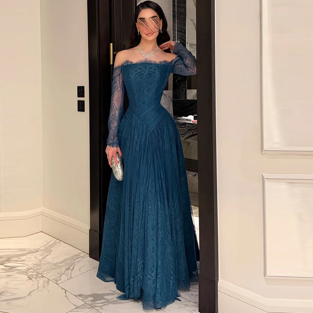 Sexy Mermaid Evening Dress Delicate Off the Shoulder Long Sleeves Customized Celebrity Gowns Fashion Lace Party Dresses
Sexy Mermaid Evening Dress Delicate Off the Shoulder Long Sleeves Customized Celebrity Gowns Fashion Lace Party Dresses