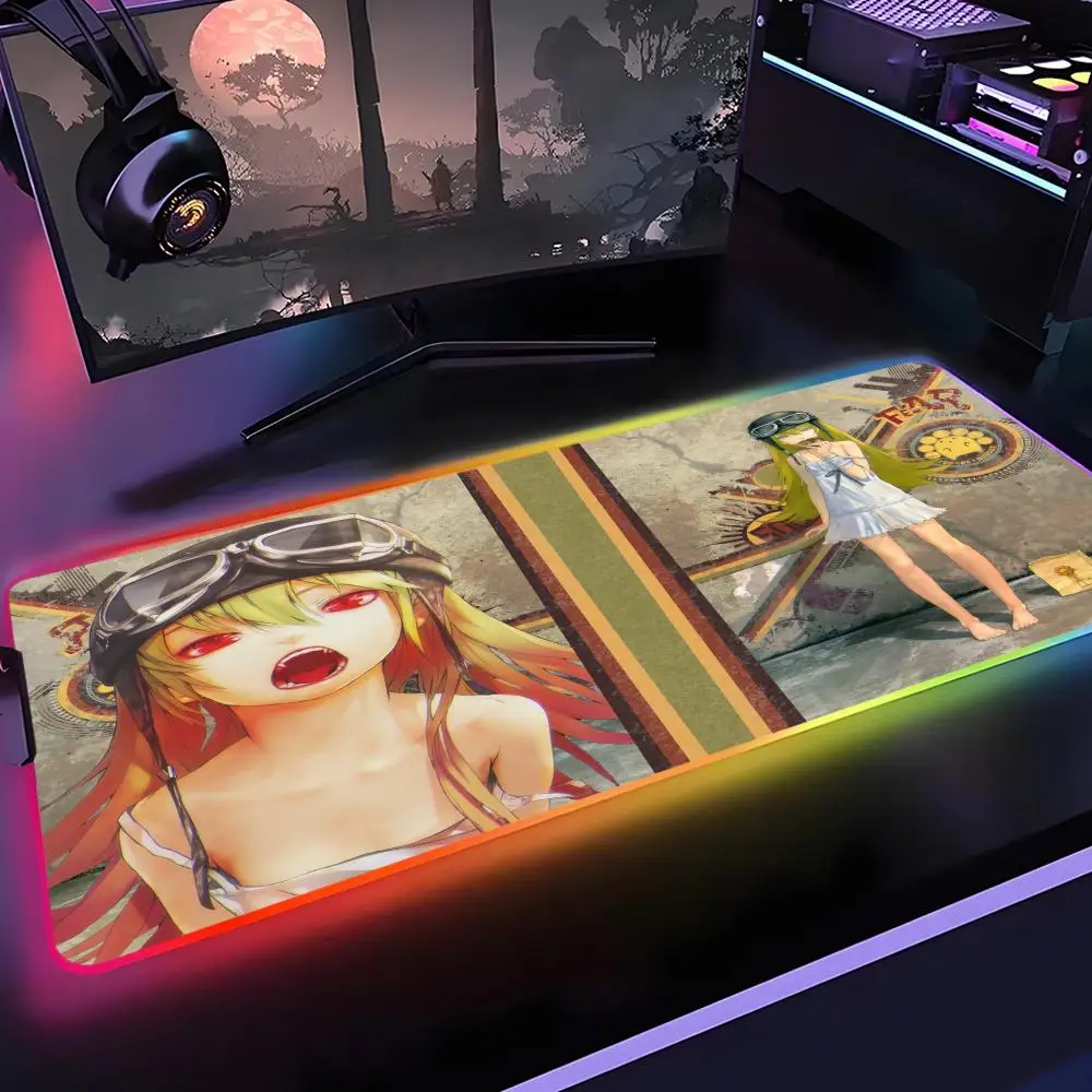 Oshino Shinobu Monogatari Series Mouse Pad Gamer Rgb Desk Mat Back Light Led Mousepad Setup Gaming Accessories Deskmat Big pad
Oshino Shinobu Monogatari Series Mouse Pad Gamer Rgb Desk Mat Back Light Led Mousepad Setup Gaming Accessories Deskmat Big pad