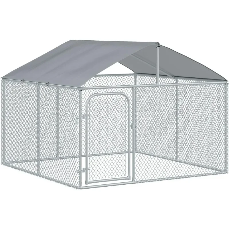 Large Dog Kennel Outside, Heavy Duty Dog Cage with Waterproof Cover, Outdoor Fence Dog Run with Galvanized Chain Link
Large Dog Kennel Outside, Heavy Duty Dog Cage with Waterproof Cover, Outdoor Fence Dog Run with Galvanized Chain Link