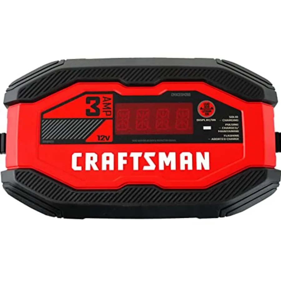 Battery Charger and Maintainer CMXCESM260 3-in-1 Fully Automatic 3 Amps 12 Volt for Motorcycle Car SUV Truck and Marine Batteri
Battery Charger and Maintainer CMXCESM260 3-in-1 Fully Automatic 3 Amps 12 Volt for Motorcycle Car SUV Truck and Marine Batteri