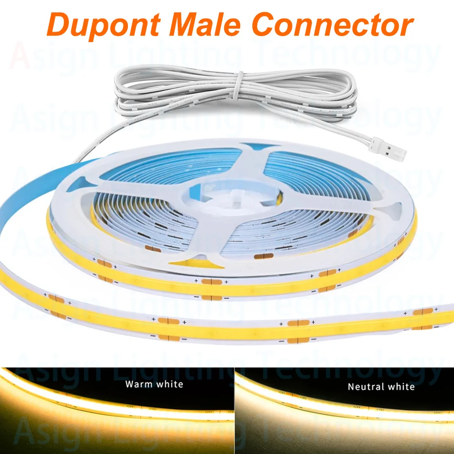 Soft Cuttable Dupont Interface COB LED Strip Light DC12V 24V 320LEDs/m 8mm Adhesive Flexible Tape 1m/2m/3m/4m/5m for Home Decor
Soft Cuttable Dupont Interface COB LED Strip Light DC12V 24V 320LEDs/m 8mm Adhesive Flexible Tape 1m/2m/3m/4m/5m for Home Decor