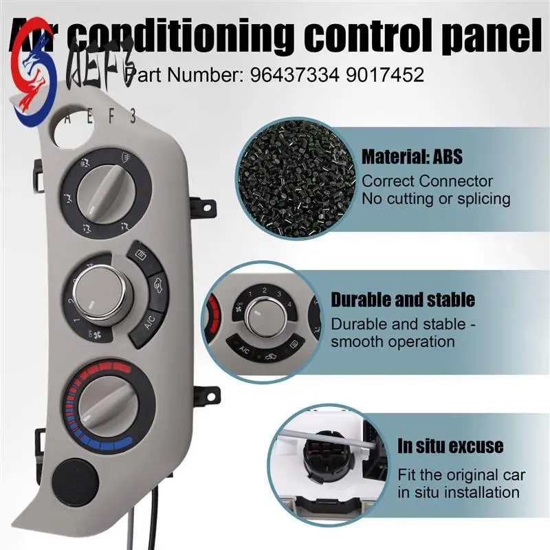 AEF3-96437334 9017452 Auto AC Control Panel For Lova /Aveo 2006-2011 Air Conditioning Control Panel Switch
AEF3-96437334 9017452 Auto AC Control Panel For Lova /Aveo 2006-2011 Air Conditioning Control Panel Switch