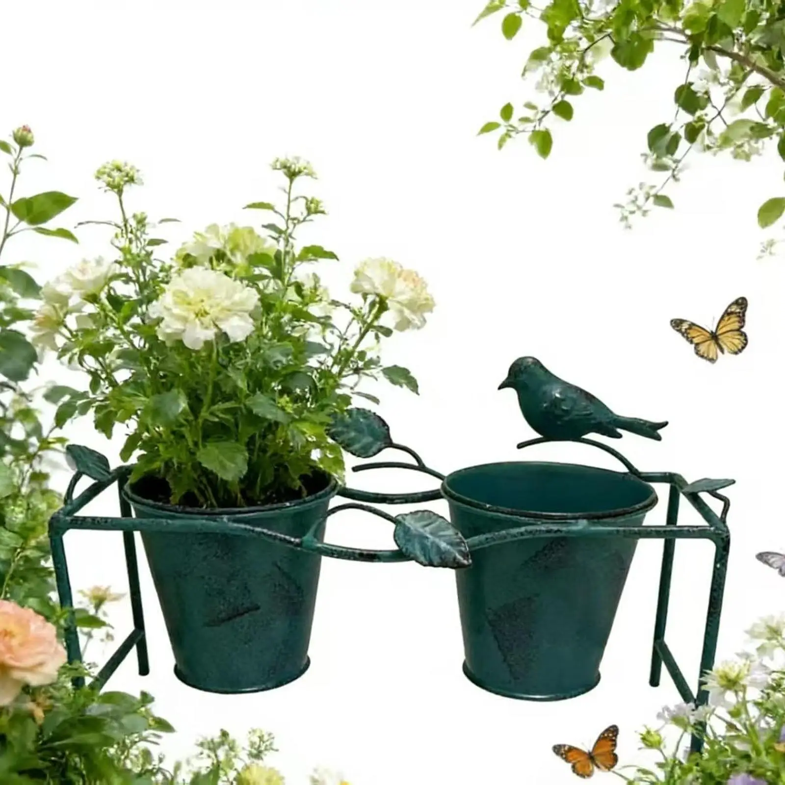 Rustic Planter Flower Bucket Metal Plant Container Weather Resistant Decorative Pot for Courtyard Porch Foyer Use
Rustic Planter Flower Bucket Metal Plant Container Weather Resistant Decorative Pot for Courtyard Porch Foyer Use