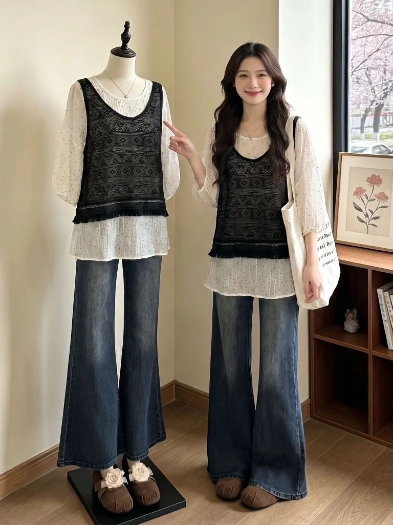 Summer New plus Size Women's Shirt Polka Dot Ethnic Style Blouse Regular Sleeve Length round Neck Commute Style Korean Version
Summer New plus Size Women's Shirt Polka Dot Ethnic Style Blouse Regular Sleeve Length round Neck Commute Style Korean Version