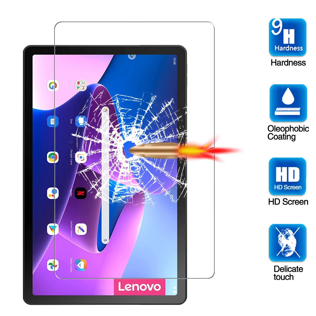 Tempered Glass Screen Protector for Lenovo Tab M10 Plus 3rd Gen 2022 10.6 inch TB128FU Protective Film HD Scratch Resistant 9H
Tempered Glass Screen Protector for Lenovo Tab M10 Plus 3rd Gen 2022 10.6 inch TB128FU Protective Film HD Scratch Resistant 9H