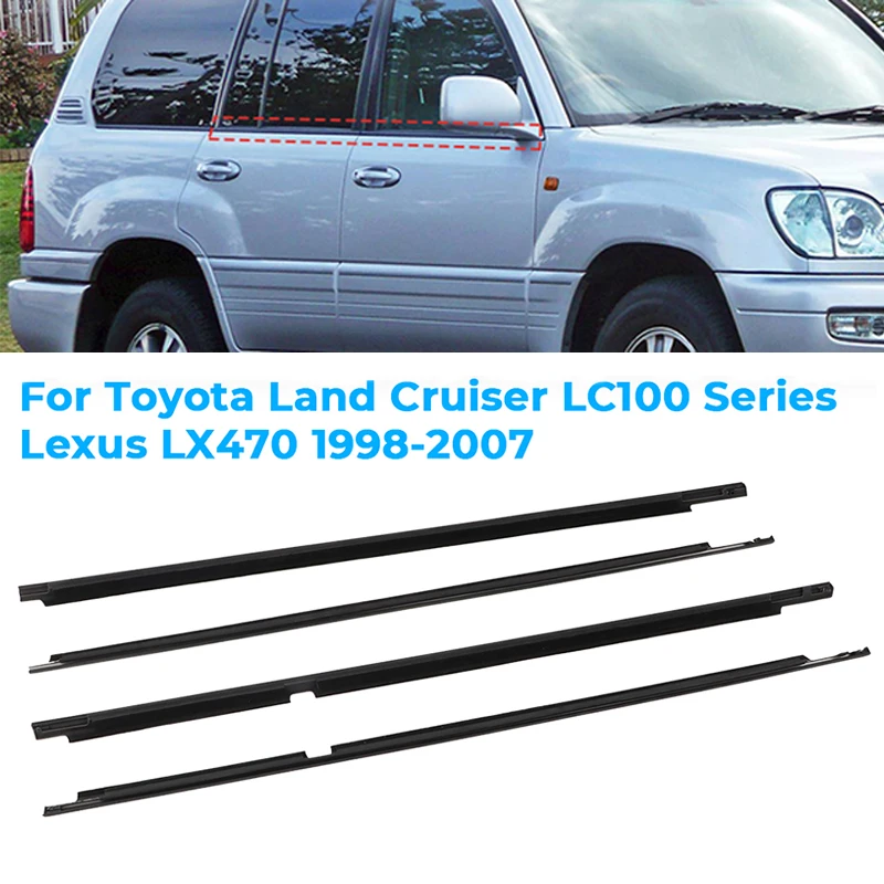 4PC Weatherstrip Door Seal Belt Moulding Trim For Toyota Land Cruiser LC100 Series Lexus LX470 98-07 Windows Glass Sealing Strip
4PC Weatherstrip Door Seal Belt Moulding Trim For Toyota Land Cruiser LC100 Series Lexus LX470 98-07 Windows Glass Sealing Strip