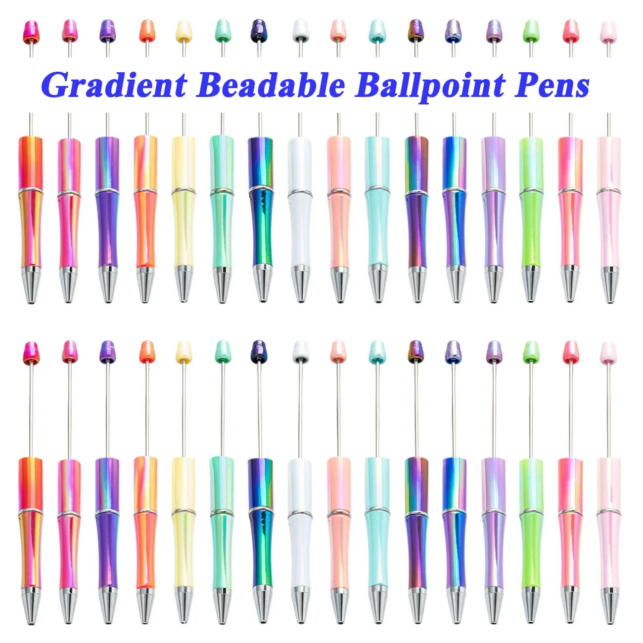10pcs Plastic Beaded Pens UV Gradient New Beadable Ballpoint Pens Wholesale DIY Handmade School Office Supplies Pens for Writing
10pcs Plastic Beaded Pens UV Gradient New Beadable Ballpoint Pens Wholesale DIY Handmade School Office Supplies Pens for Writing