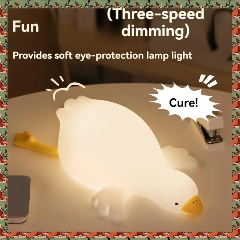 ABLQ Big White Goose Night Lamp Children's Bedside Fun Pat Lamp USB Rechargeable Soft Light Eye Protection Sleep Lamp
ABLQ Big White Goose Night Lamp Children's Bedside Fun Pat Lamp USB Rechargeable Soft Light Eye Protection Sleep Lamp