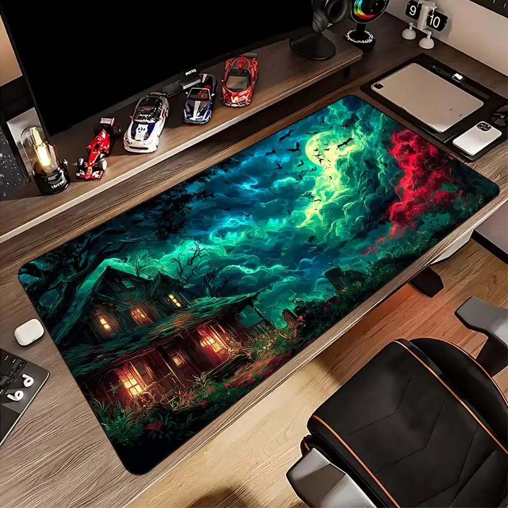 Коврик для мыши в стиле фэнтези Horror Forest, настольный коврик, игровой коврик, аксессуары для геймера, ПК, нескользящая резиновая основа, коврики для клавиатуры, коврик для мыши maus
Коврик для мыши в стиле фэнтези Horror Forest, настольный коврик, игровой коврик, аксессуары для геймера, ПК, нескользящая резиновая основа, коврики для клавиатуры, коврик для мыши maus