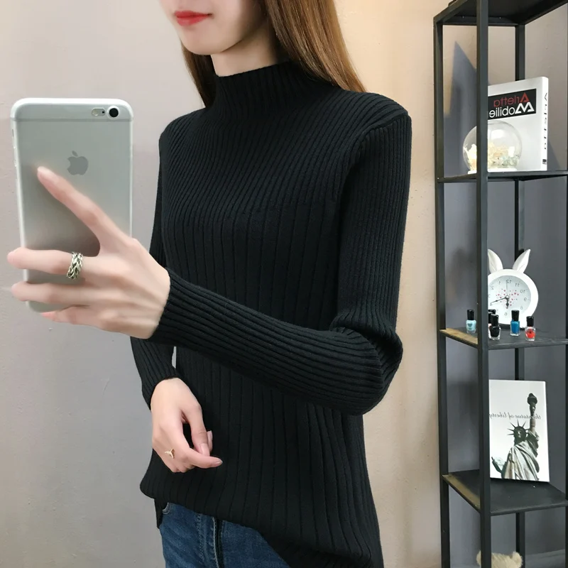 Fashion Half Collar Winter Sweater Women 2023 Long Sleeve Knitted Sweaters And Pullovers Tops Female Elastic Jumper Base Sweater
Fashion Half Collar Winter Sweater Women 2023 Long Sleeve Knitted Sweaters And Pullovers Tops Female Elastic Jumper Base Sweater