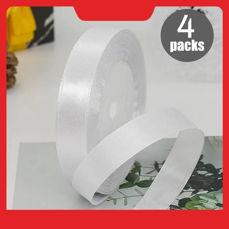 A32HOT-4PCS White Ribbon,15Mmx22m Ribbons For Crafting Gift Wrapping, Balloons, Sewing, Silk Ribbon For Cake Decoration
A32HOT-4PCS White Ribbon,15Mmx22m Ribbons For Crafting Gift Wrapping, Balloons, Sewing, Silk Ribbon For Cake Decoration