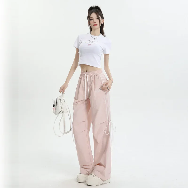 Повседневные брюки Dopamine с завязками и бантом. Новые широкие спортивные длинные брюки-карго десантника в американском стиле для женщин, четыре сезона
Повседневные брюки Dopamine с завязками и бантом. Новые широкие спортивные длинные брюки-карго десантника в американском стиле для женщин, четыре сезона