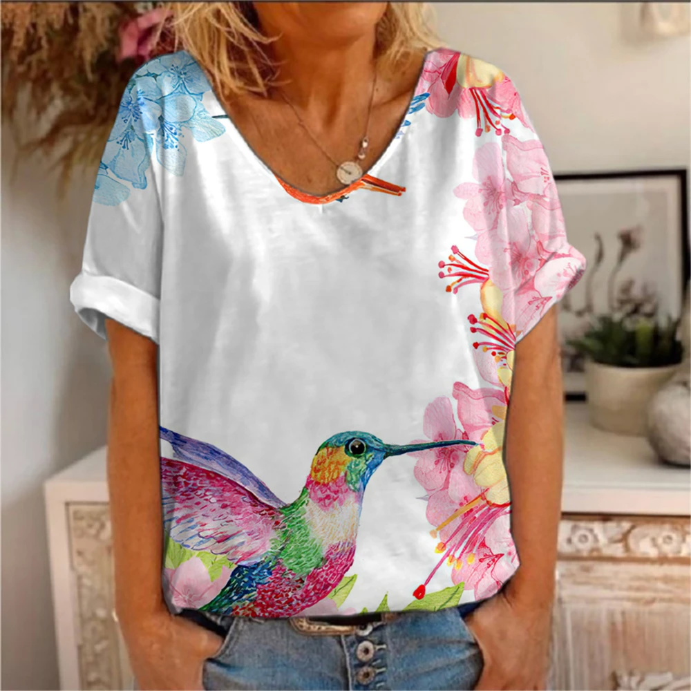 Forest Bird 3D Print T-Shirts Women's Peacock Y2k Tops Woman V-Neck Streetwear T Shirt Female Oversized Tees Harajuku Clothing
Forest Bird 3D Print T-Shirts Women's Peacock Y2k Tops Woman V-Neck Streetwear T Shirt Female Oversized Tees Harajuku Clothing