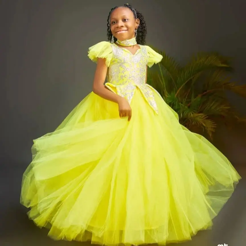 Yellow Flower Girl Dresses Customized Little Kids Ball Gown Sequined Tulle Girls Birthday Party Dress
Yellow Flower Girl Dresses Customized Little Kids Ball Gown Sequined Tulle Girls Birthday Party Dress