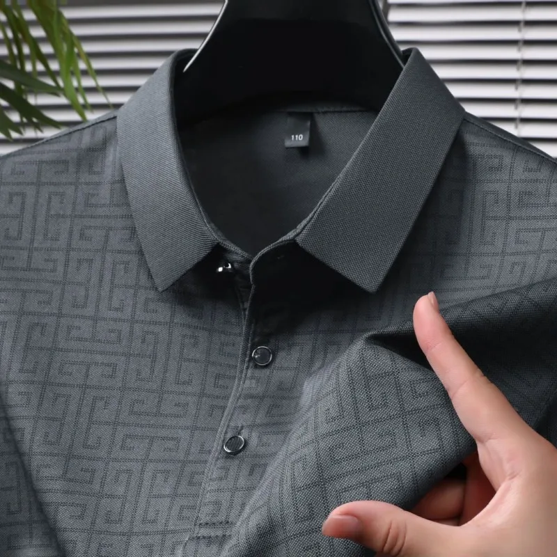 Men's Clothing Summer Lapel Polo Shirt Business Casual Short-sleeved Cool Breathable Trendy Brand Short-sleeved T-shirt Top
Men's Clothing Summer Lapel Polo Shirt Business Casual Short-sleeved Cool Breathable Trendy Brand Short-sleeved T-shirt Top