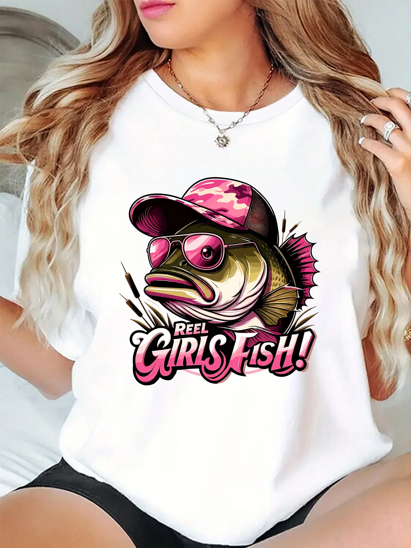 Women's New Trend Fishing Graphic Print T-Shirt Leisure Fashion Short Sleeve Cotton T-shirt Summer Brand Streetwear Y2k+ Top
Women's New Trend Fishing Graphic Print T-Shirt Leisure Fashion Short Sleeve Cotton T-shirt Summer Brand Streetwear Y2k+ Top