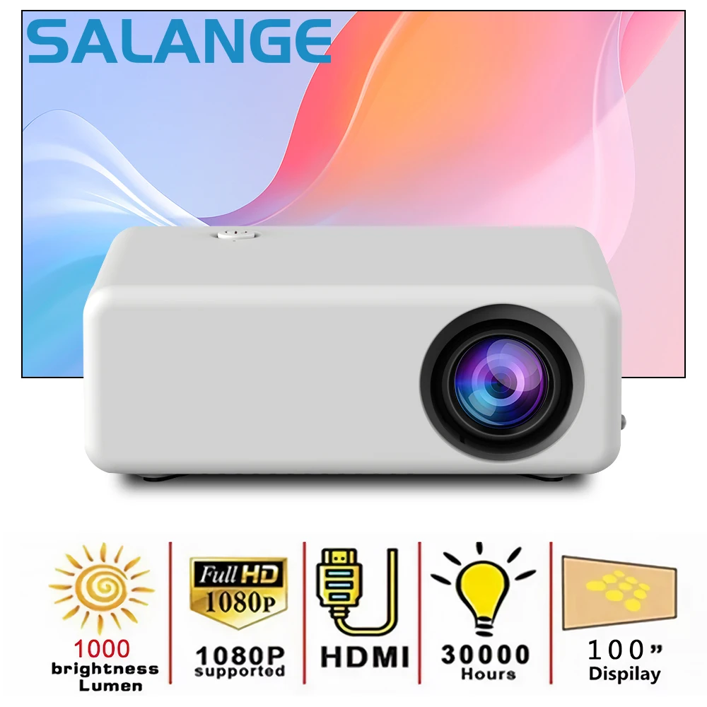 Salange PL1 Mini Projector 1080P Supported Stereo Speakers 480*360 LED Video Beamer for iOS Android TV Stick Roku Xbox PS4 HDMI
Salange PL1 Mini Projector 1080P Supported Stereo Speakers 480*360 LED Video Beamer for iOS Android TV Stick Roku Xbox PS4 HDMI