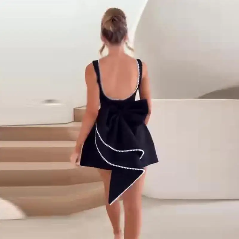 Summer 2025 Pearl Decorated Slimming Sleeveless Dress Elegant Quality Cross-Border Women's Fashion Polyester Basic Style
Summer 2025 Pearl Decorated Slimming Sleeveless Dress Elegant Quality Cross-Border Women's Fashion Polyester Basic Style