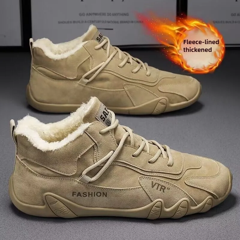 Men Winter Cotton Shoes Warm Work Boots Non-slip Snow Boots Solid Color Motorcycle Boots Comfortable Flat Bottom Boot Trainers
Men Winter Cotton Shoes Warm Work Boots Non-slip Snow Boots Solid Color Motorcycle Boots Comfortable Flat Bottom Boot Trainers