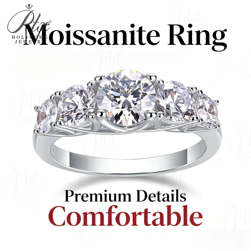 Moissanite Ring 2.6CT D Color VVS1 Round Cut S925 Sterling Silver GRA Certified Hypoallergenic Fine Daily Wear Jewelry For Women
Moissanite Ring 2.6CT D Color VVS1 Round Cut S925 Sterling Silver GRA Certified Hypoallergenic Fine Daily Wear Jewelry For Women